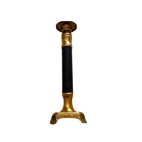 Gatco Accents Vintage Gatco Solid Brass Candle Holder Black Gold